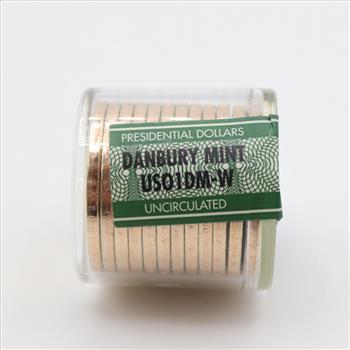 Danbury Mint Uncirculated Presidential Dollars, 1 Roll