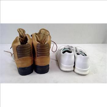 Danner Men's 9M Cross Hike Boots, Mephisto Size 9 White Sneakers, 2 Pieces