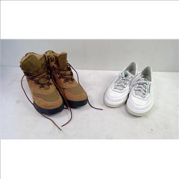 Danner Men's 9M Cross Hike Boots, Mephisto Size 9 White Sneakers, 2 Pieces