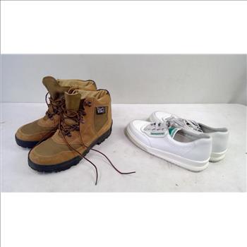 Danner Men's 9M Cross Hike Boots, Mephisto Size 9 White Sneakers, 2 Pieces