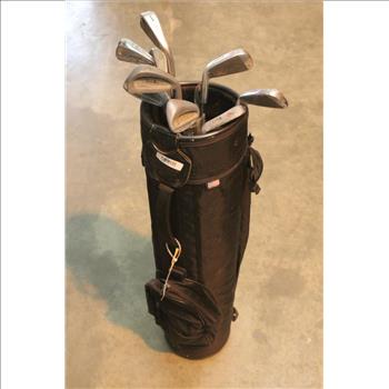 Datrek Golf Bag With 9 Golf Clubs, 10 Pieces