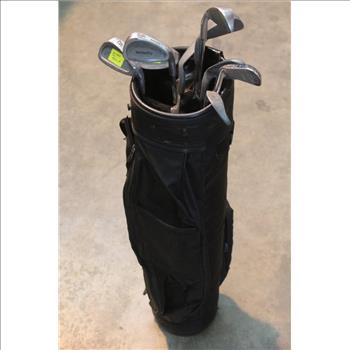 Datrek Golf Bag With 9 Golf Clubs, 10 Pieces