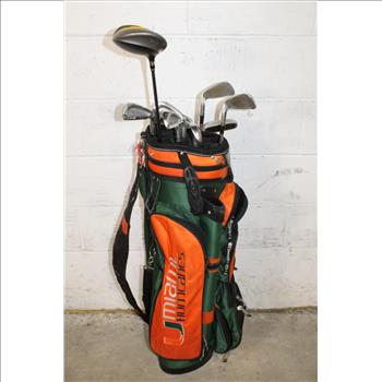 Datrek Miami Hurricanes Bag With Clubs 11 Pieces Property Room Datrek Miami Hurricanes Bag With Clubs 11 Pieces