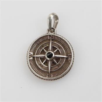 David Yurman Maritime Compass Amulet With Black Stone