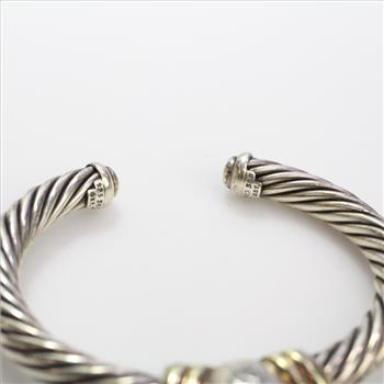 David Yurman Silver GP 48.5g Bracelet With Purple Stone