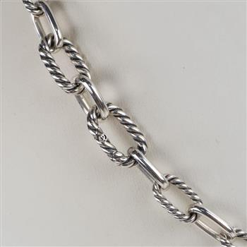 David Yurman Sterling Silver 18kt Gold Madison Necklace - Evaluated By Certified Gemologist-AGS/GIA