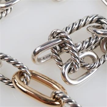 David Yurman Sterling Silver 18kt Gold Madison Necklace - Evaluated By Certified Gemologist-AGS/GIA