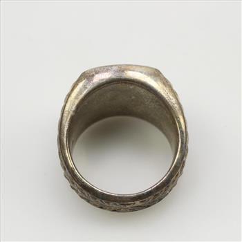 David Yurman Sterling Silver Black Stone Signet Ring