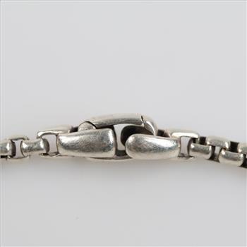 David Yurman Sterling Silver Box Chain Bracelet