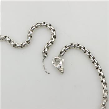 David Yurman Sterling Silver Box Chain Necklace
