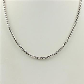 David Yurman Sterling Silver Box Chain Necklace