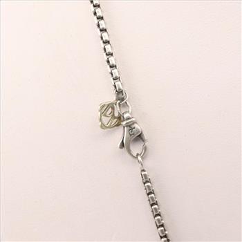 David Yurman Sterling Silver Box Chain Necklace