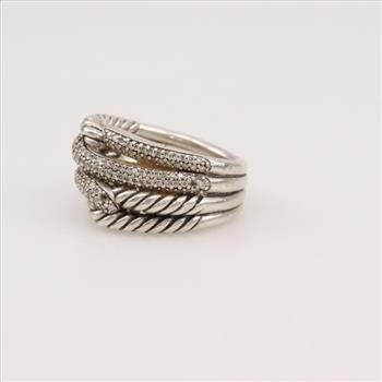 David Yurman Sterling Silver Triple Loop Labyrinth Ring