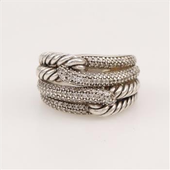 David Yurman Sterling Silver Triple Loop Labyrinth Ring