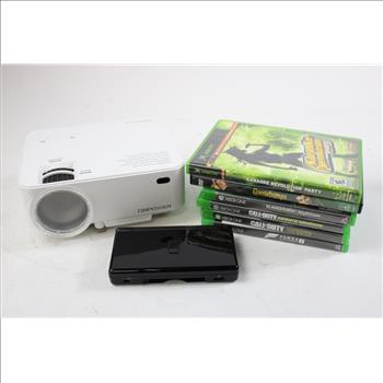 DBPower Mini Projector, Assorted Video Games And More 8 Pieces