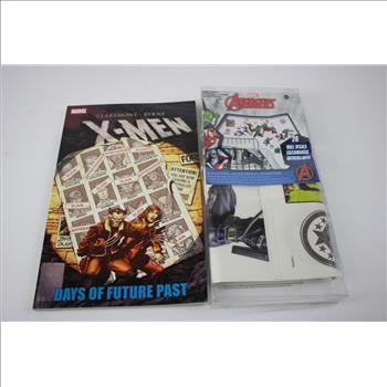 DC And Marvel Comics With Wall Decals, 4 Pieces