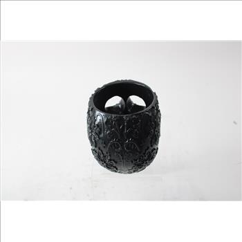 Decorative Black Skull With Detailed Design, Black