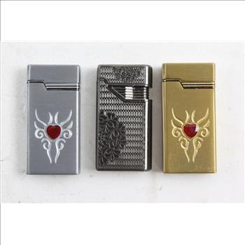 Decorative Butane Lighters, 3 Pieces