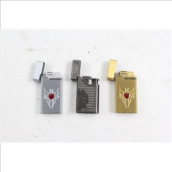 Decorative Butane Lighters, 3 Pieces
