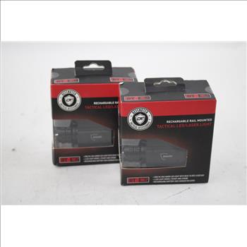 DefendTek DT-M2 Rechargeable Rail-Mounted Tactical LED/Laser Light, 2 Pieces