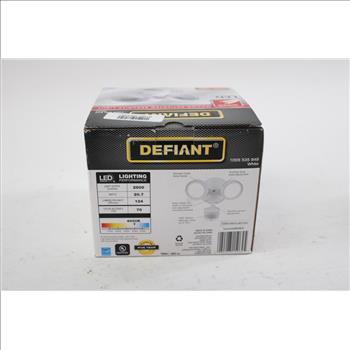 DEFIANT 180° Motion Activated Round Outdoor Integrated Twin-Head Security Light