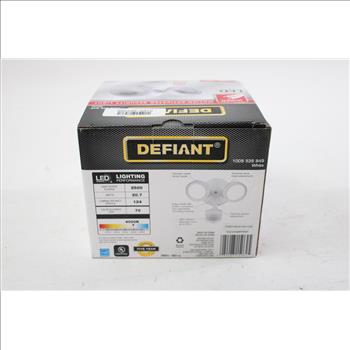 DEFIANT 180° Motion Activated Round Outdoor Integrated Twin-Head Security Light