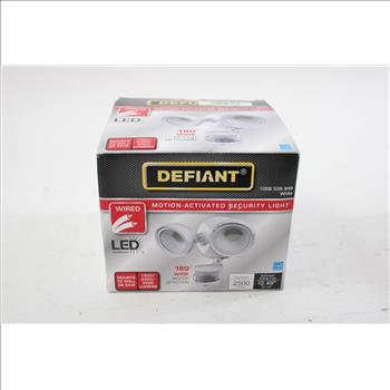 DEFIANT 180° Motion Activated Round Outdoor Integrated Twin-Head Security Light