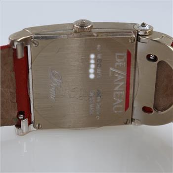 DeLaneau Dome Depose 2.13cts Diamond 18kt White Gold Watch-Evaluated By Certified Gemologist-AGS/GIA