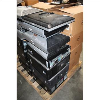 Dell Desktop Computers, Monitors, And Other Electronic Equipment, 30+ Pieces