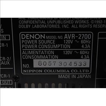 Denon AVR-2700 A/V Reciever