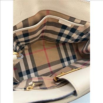 Designer Burberry Leather Hand Bag - Doublechecked By Entrupy