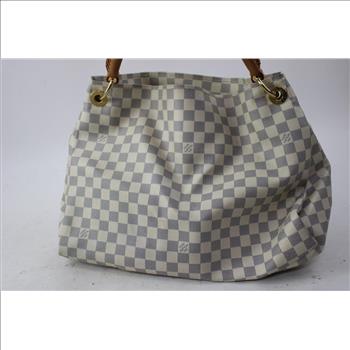 Designer Louis Vuitton Damier Azur Canvas Hand Bag - Doublechecked By Entrupy
