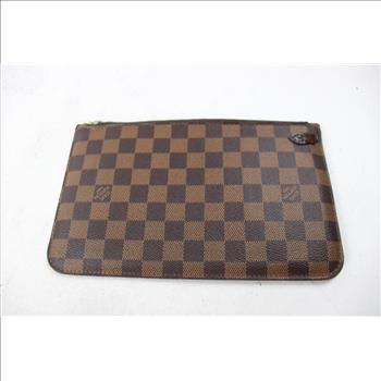 Designer Louis Vuitton Damier Zipper Pouch - Doublechecked By Entrupy