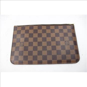 Designer Louis Vuitton Damier Zipper Pouch - Doublechecked By Entrupy