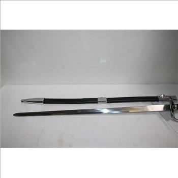 Detailed Handle Sword With Sheath