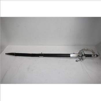 Detailed Handle Sword With Sheath