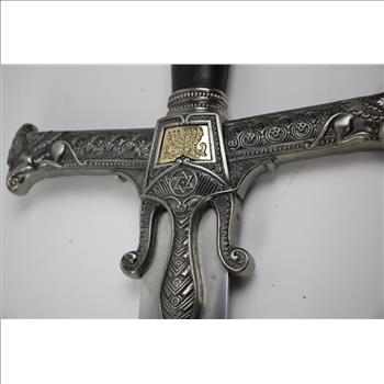 Detailed Silver-Toned Sword