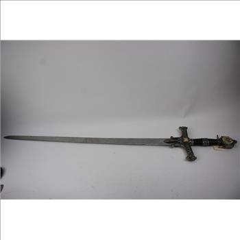 Detailed Silver-Toned Sword