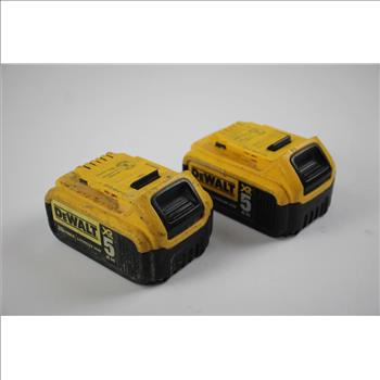 Dewalt 20V 5AH Battery Packs, 2 Pieces