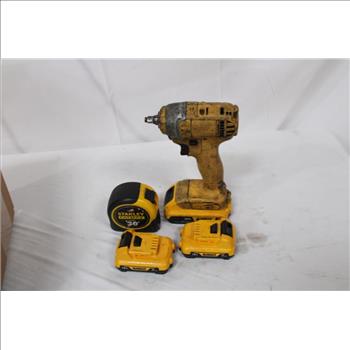 Dewalt 20V Max Cordless Impact Wrench With Batteries