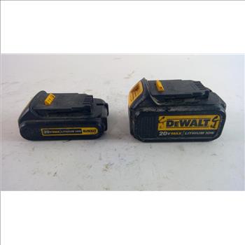DeWalt 20V Max Lithium Ion Batteries, 2 Pieces
