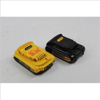 Dewalt 20V Max Lithium Ion Batteries, 2.0Ah, 1.5Ah, 2 Pieces