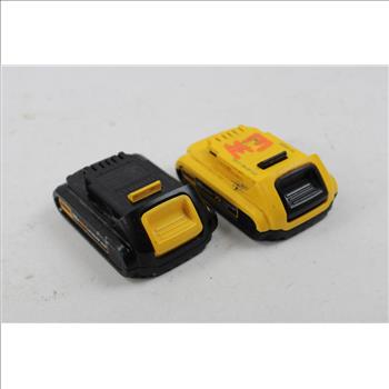 Dewalt 20V Max Lithium Ion Batteries, 2.0Ah, 1.5Ah, 2 Pieces