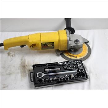 Dewalt Bag With Angle Grinder, Socket Set And More