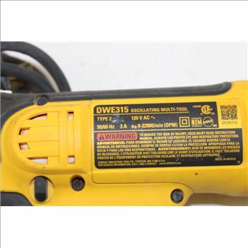 DeWalt Corded Oscillating Multi-Tool DWE315