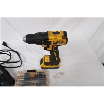 Dewalt Cordless Drill Driver, Single Port Charger, Drill Bets, 3 Pieces