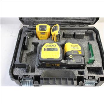 Dewalt Cordless Green Cross-Line Laser Level Set