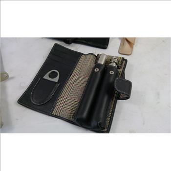 Dewalt Crowbar, Tube Flasks, Knives And Knife Sheaths, 9 Pieces