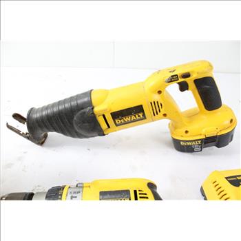 DeWalt DW935 Cordless Reciprocating Saw & More, 6 Items