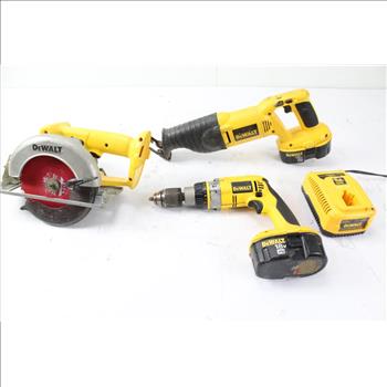 DeWalt DW935 Cordless Reciprocating Saw & More, 6 Items